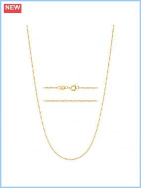 24K Gold Plated Stainless Steel Dainty Cable Chain Necklace